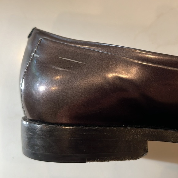VGUC patent leather Sigerson Morrison dark steel coloured loafers - Picture 5 of 9